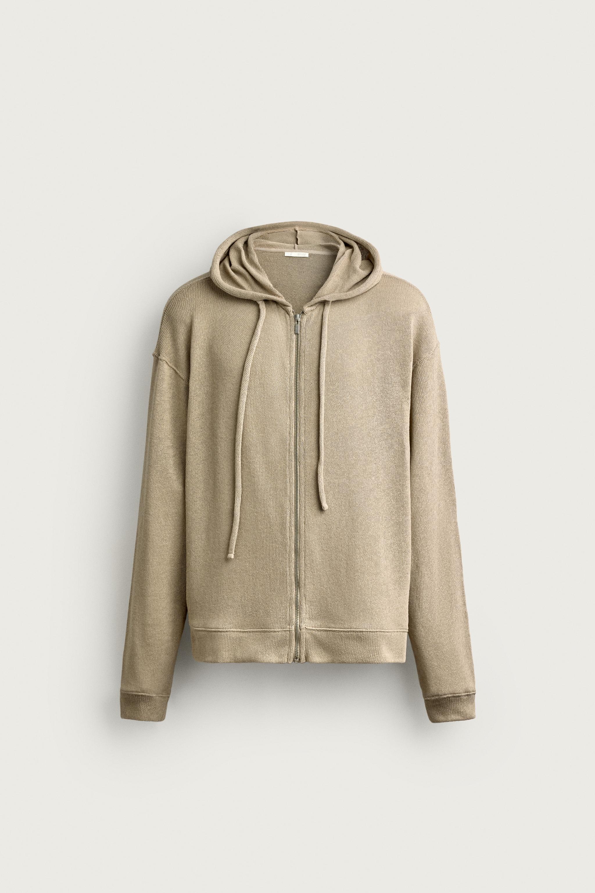 RELAXED FIT KNIT HOODIE